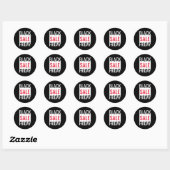 BLACK FRIDAY SALE ZWART WIT ROOD RONDE STICKER (Vel)
