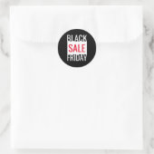 BLACK FRIDAY SALE ZWART WIT ROOD RONDE STICKER (Tas)