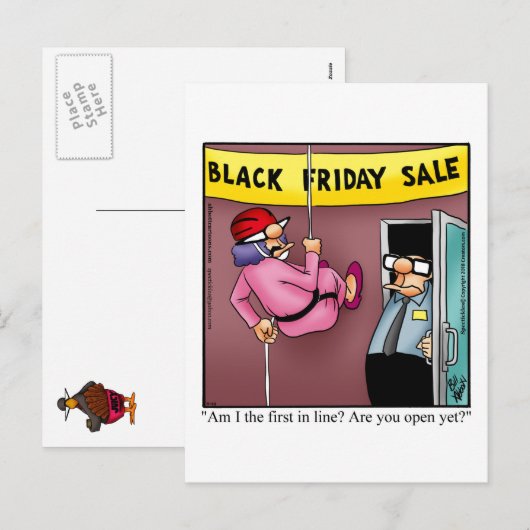 Black Friday Shopping Humor Briefkaart (Voorkant / Achterkant)