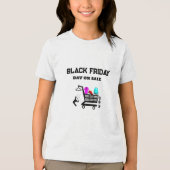 Black Friday Shopping Rush Tri-Blend Shirt (Voorkant)