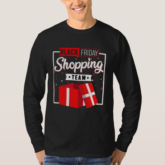 Black Friday Shopping Team  Matching Couples T-shirt (Voorkant)