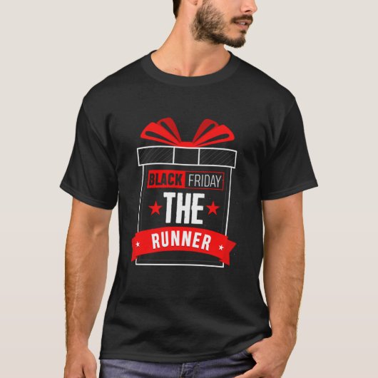 Black Friday Shopping Team Runner Matching Couples T-shirt (Voorkant)