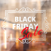 Black Friday Store Sale Rood en Wit Raamsticker (Vel 2)
