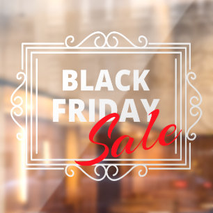 Black Friday Store Sale Rood en Wit Raamsticker