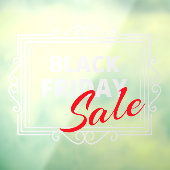 Black Friday Store Sale Rood en Wit Raamsticker (Vel 3)