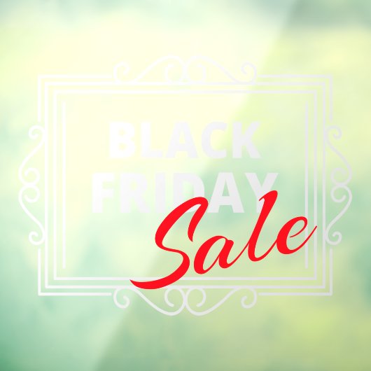 Black Friday Store Sale Rood en Wit Raamsticker (Vel 3)