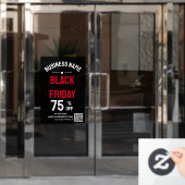 Black Friday Store Sale Zwart Raamsticker (Kantoordeur)
