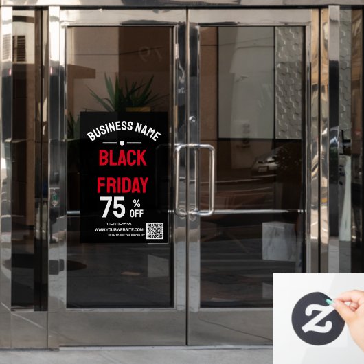 Black Friday Store Sale Zwart Raamsticker (Kantoordeur)