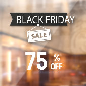 Black Friday Store Sale Zwart-wit Raamsticker (Vel 2)