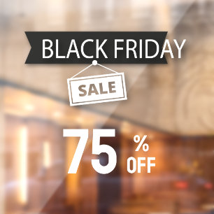Black Friday Store Sale Zwart-wit Raamsticker
