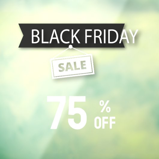 Black Friday Store Sale Zwart-wit Raamsticker (Vel 3)