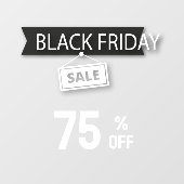 Black Friday Store Sale Zwart-wit Raamsticker (Vel)