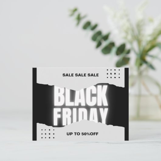 Black Friday-uitverkoop Briefkaart (Staand voorkant)