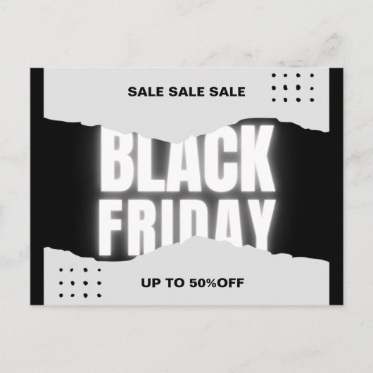 Black Friday-uitverkoop Briefkaart (Voorkant)
