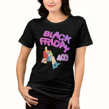 Black Friday-uitverkoop | Krachtige Zwarte T-Shirt