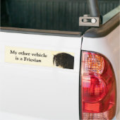 Black Friesian Draft Horse Bumpersticker (Op Truck)