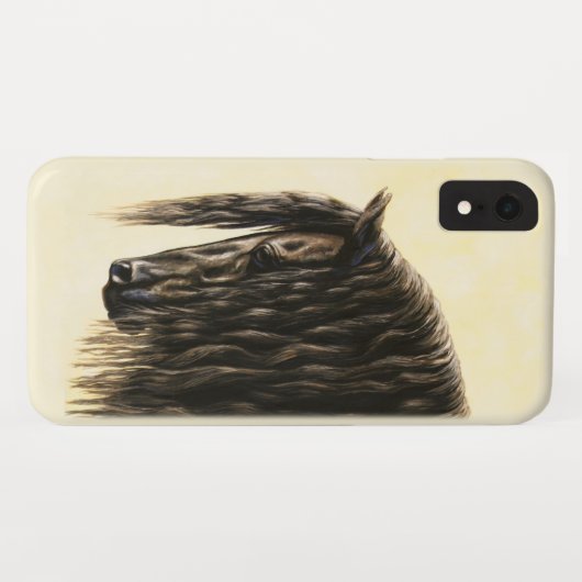 Black Friesian Draft Horse Case-Mate iPhone Case (Achterkant (horizontaal))