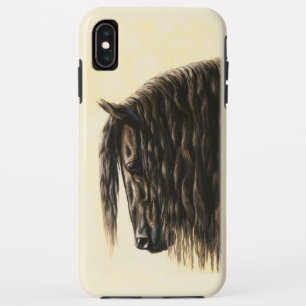 Black Friesian Draft Horse Case-Mate iPhone Case