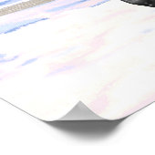 Black Friesian Draft Horse in Snow Poster (Hoek)