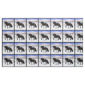 Black Friesian Draft Horse in Snow Stof (Yard (91,4 cm))