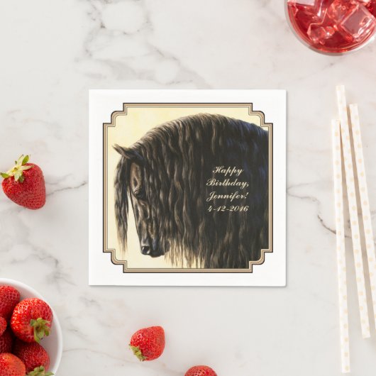 Black Friesian Draft Horse Servet (Insitu)