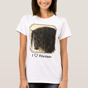 Black Friesian Draft Horse T-shirt