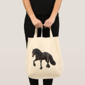 Black Friesian Draft Horse Tote Bag (Voorkant (product))