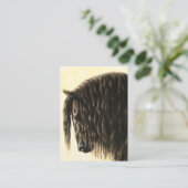 Black Friesian Draft Horse Visitekaartje (Staand voorkant)