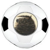 Black Friesian Draft Horse Voetbal (Gedraaid)