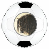 Black Friesian Draft Horse Voetbal (Voorkant)