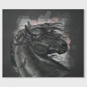 Black Friesian Horse Cadeaupapier (Vlak)