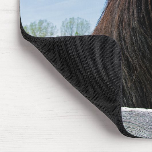 Black Friesian Horse Muismat (Hoek)