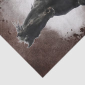 Black Friesian Horse Tissuepapier (Detail)