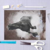Black Friesian Horse Tissuepapier (Craft)