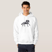 Black Friesian Stallion Hoodie (Voorkant volledig)