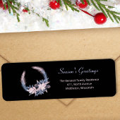 Black Frosted Waterverf Krans Retouradres Etiket