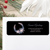 Black Frosted Waterverf Krans Retouradres Etiket