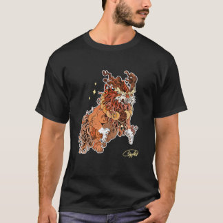 Black Fu Dog T-Shirt met artiest signatuur 
