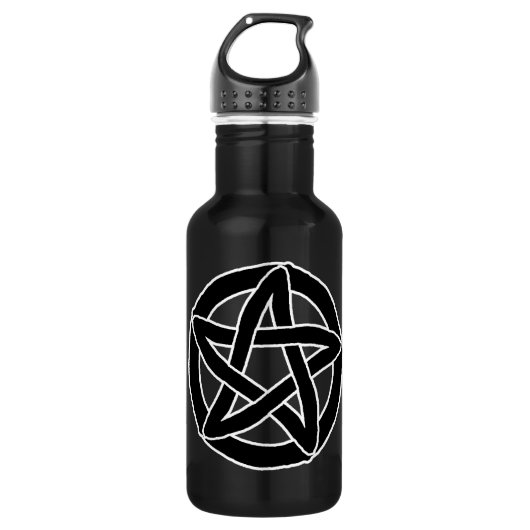 Black Fun Pentacle Waterfles (Voorkant)