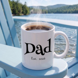 Black Fun Vet Simpele Papa Opgericht Nieuw Papa Koffiemok