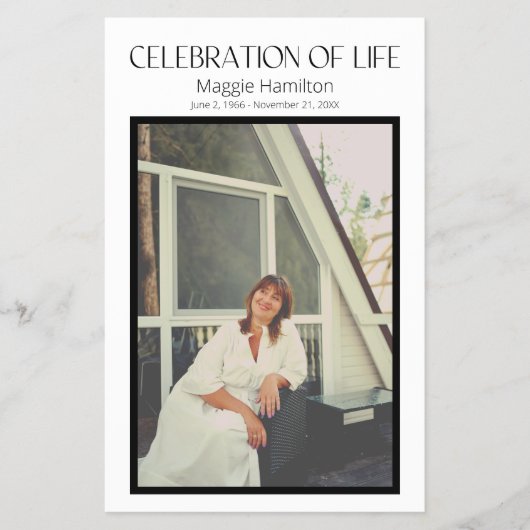 Black Funeral Celebration of Life Programmabudget Flyer (Voorkant)