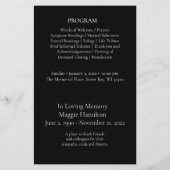 Black Funeral Celebration of Life Programmabudget Flyer (Achterkant)