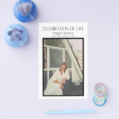 Black Funeral Celebration of Life Programmabudget Flyer (Enkel)