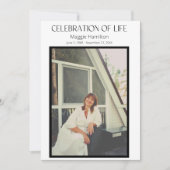 Black Funeral Celebration of Life Programmabudget Kaart (Voorkant)