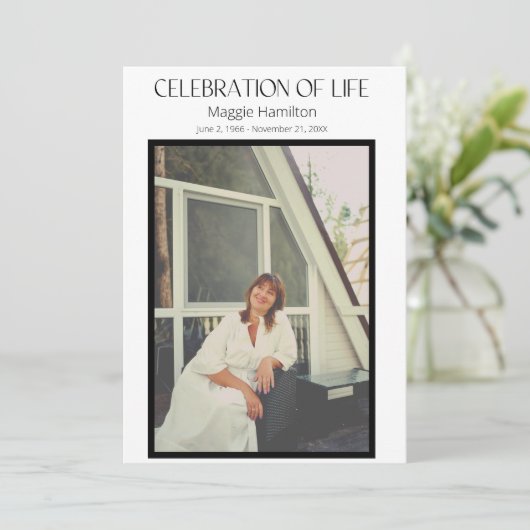 Black Funeral Celebration of Life Programmabudget Kaart (Staand voorkant)