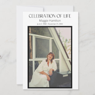 Black Funeral Celebration of Life Programmabudget Kaart