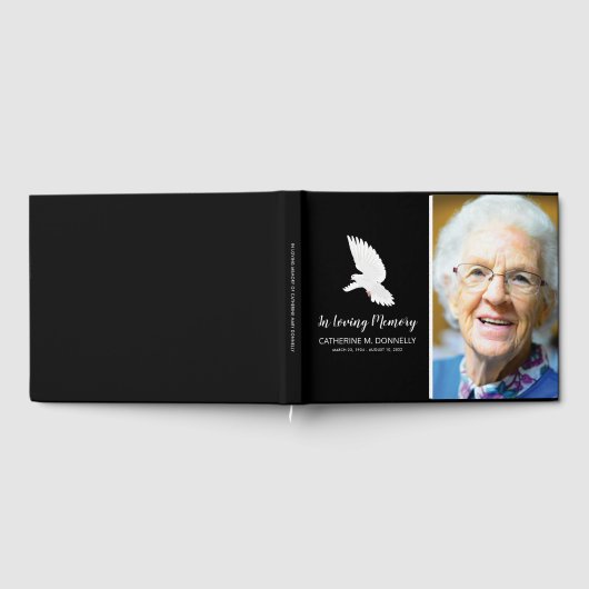 Black Funeral Condolence | Fotoherinnering Gastenboek (Volledig)