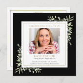 Black Funeral Memorial Order of Service-programma (Voorkant / Achterkant)