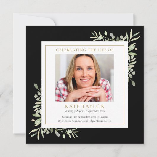 Black Funeral Memorial Order of Service-programma (Voorkant)