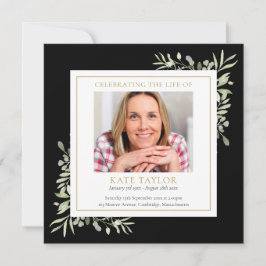 Black Funeral Memorial Order of Service-programma